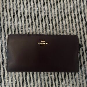 Dark purple coach wallet